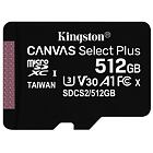 Kingston microSDXC 512GB Canvas Select Plus Class 10 bez adaptéra