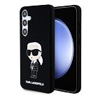 Karl Lagerfeld Liquid Silicone Ikonik NFT Zadní Kryt pro Samsung Galaxy S24+ Black