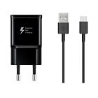 EP-TA200EBE + EP-DG970BBE Samsung 15W Cestovní nabíječka + USB-C Datový Kabel Black (OOB Bulk)