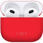 FIXED Ultratenké silikónové púzdro Silky pre Apple Airpods 3 Red