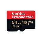 SanDisk Extreme PRO/micro SDXC/64GB/200MBps/UHS-I U3 / Class 10/+ Adaptér