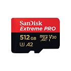 SanDisk Extreme PRO/micro SDXC/512GB/200MBps/UHS-I U3 / Class 10/+ Adaptér