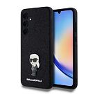 Karl Lagerfeld Fixed Glitter Metal Ikonik Zadní Kryt pro Samsung Galaxy A35 5G Black