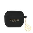 Guess 4G Charm Silikonové Pouzdro pro AirPods 3 Black