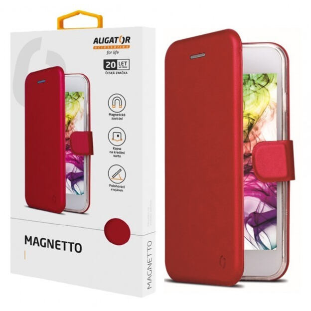 Pouzdro ALIGATOR Magnetto Xiaomi Redmi Note 10 lite, Red