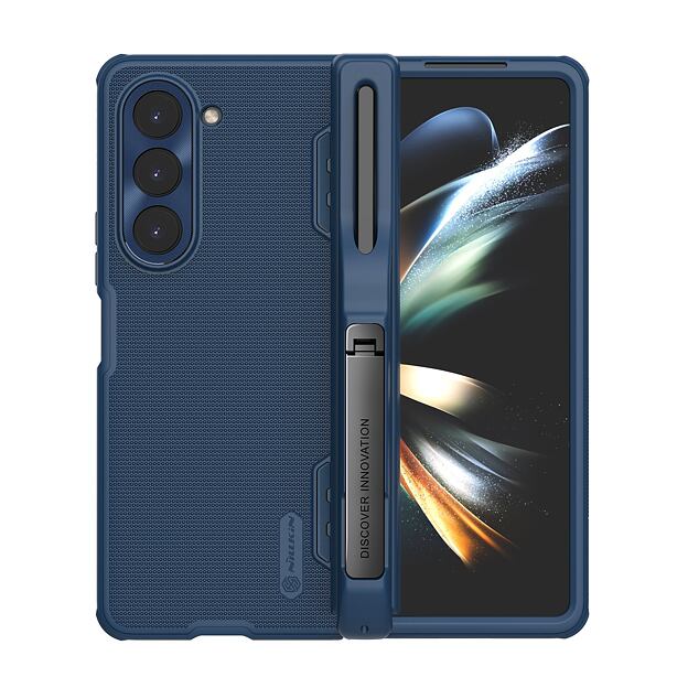 Nillkin Super Frosted FOLD Slot+Stand Zadní Kryt pro Samsung Galaxy Z Fold 5 Blue