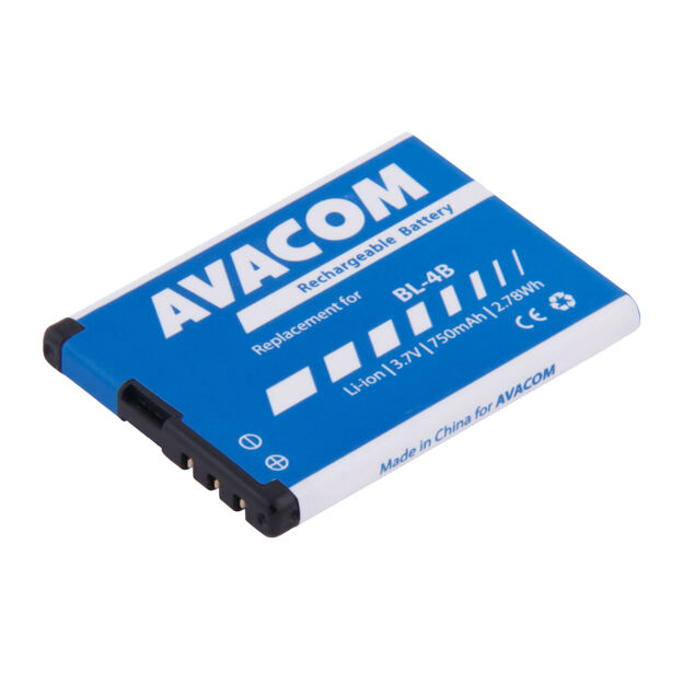 Baterie AVACOM GSNO-BL4B-S750 do mobilu Nokia 6111 Li-Ion 3,7V 750mAh (náhrada BL-4B)