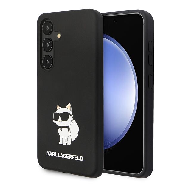 Karl Lagerfeld Liquid Silicone Choupette NFT Zadní Kryt pro Samsung Galaxy S24 Black