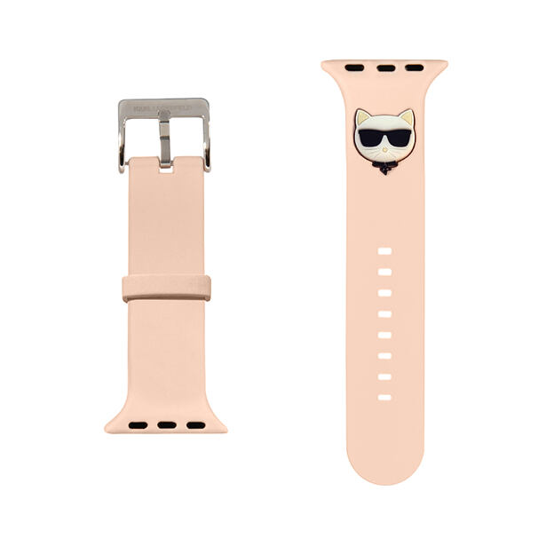 Karl Lagerfeld KLAWMSLCP Choupette Head Řemínek pro Apple Watch 38/40mm Pink