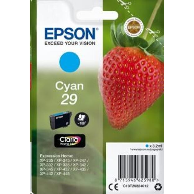 Epson Singlepack Cyan 29 Claria Home Ink