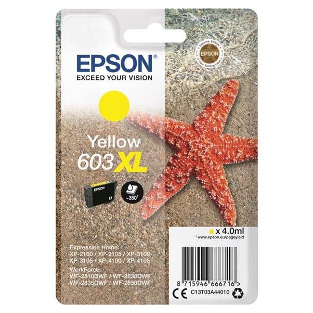 Epson singlepack, Yellow 603XL