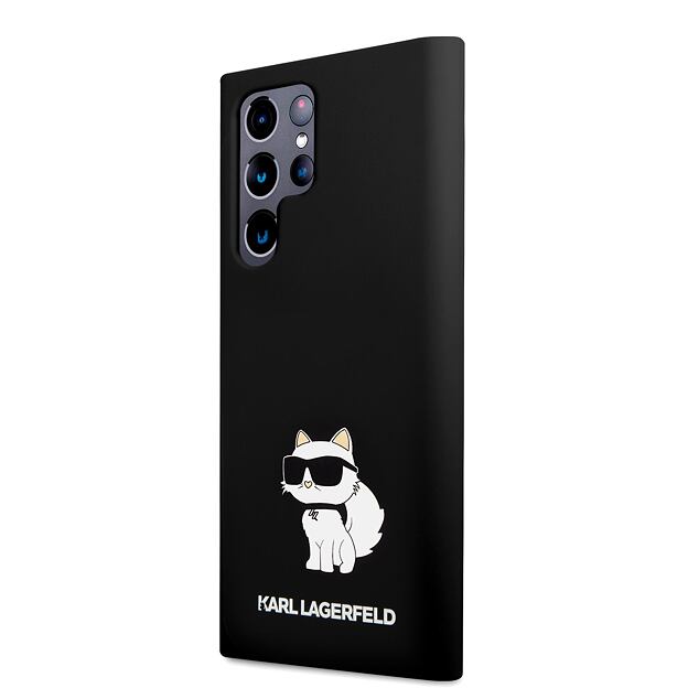 Karl Lagerfeld Liquid Silicone Choupette NFT Zadní Kryt pro Samsung Galaxy S23 Ultra Black