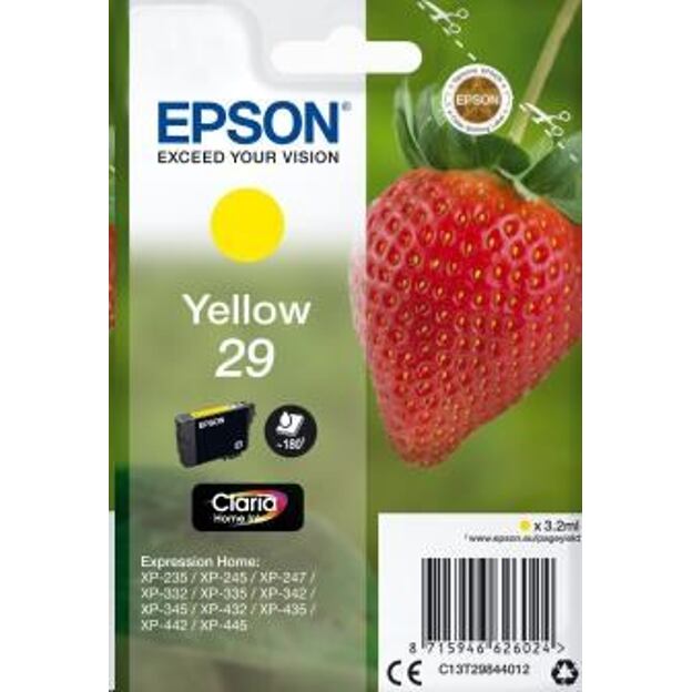 Epson Singlepack Yellow 29 Claria Home Ink