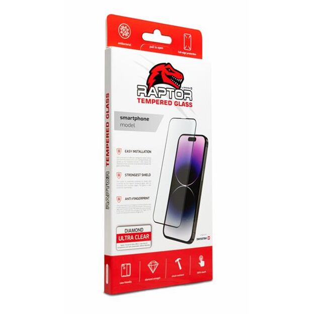 SWISSTEN RAPTOR DIAMOND ULTRA CLEAR 3D TEMPEROVANÉ SKLO PRO XIAOMI REDMI NOTE 13 4G/5G ČERNÉ