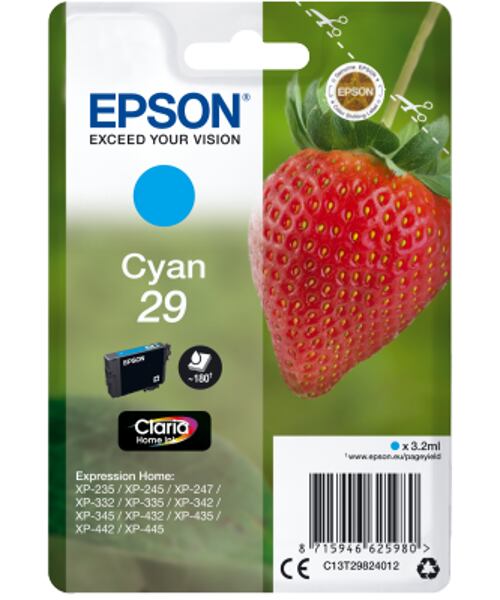 Epson Singlepack Cyan 29 Claria Home Ink