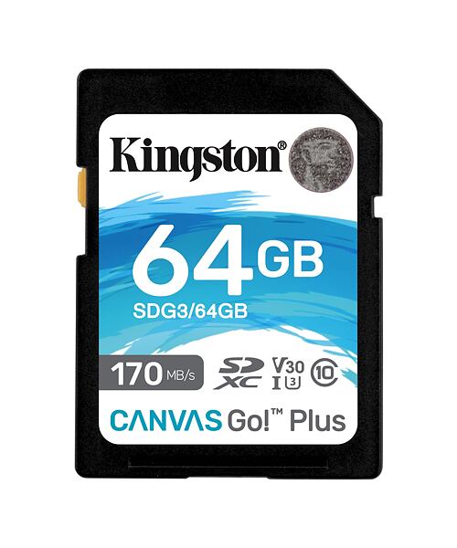 Kingston Canvas Go Plus/SDXC/64GB/UHS-I U3 / Class 10