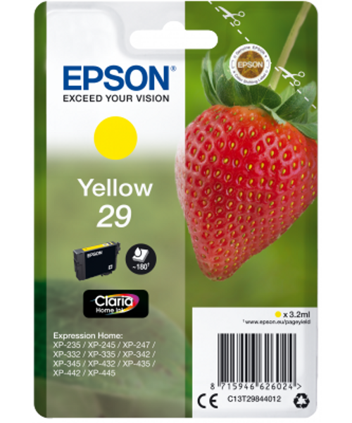 Epson Singlepack Yellow 29 Claria Home Ink