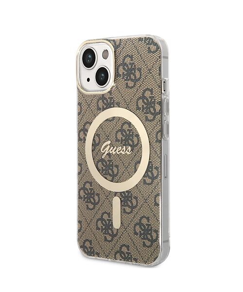 Guess IML 4G MagSafe Zadní Kryt pro iPhone 14 Brown