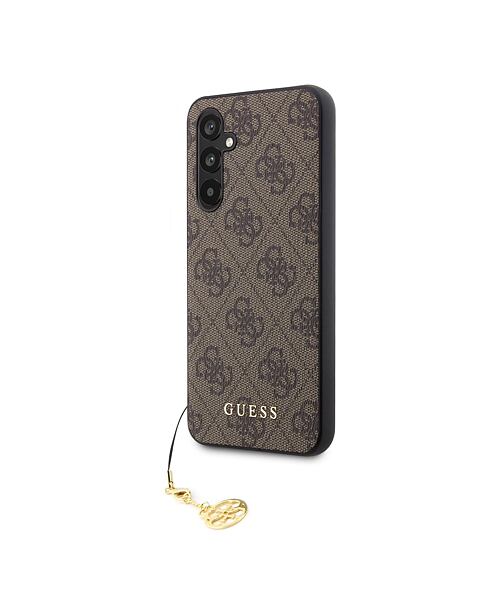 Guess 4G Charm Zadní Kryt pro Samsung Galaxy A54 5G Brown