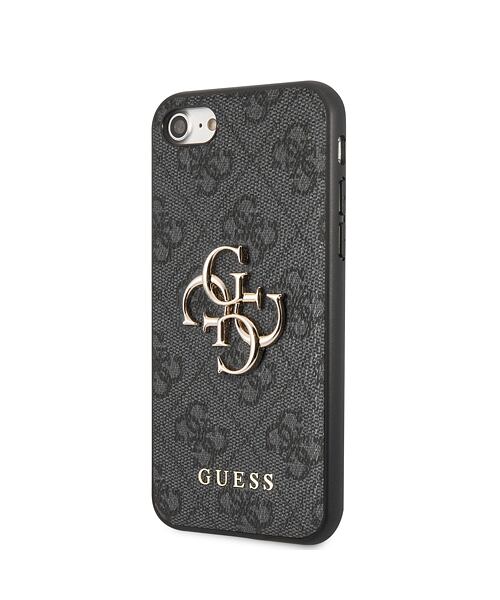 Guess PU 4G Metal Logo Zadní Kryt pro iPhone 7/8/SE2020/SE2022 Grey