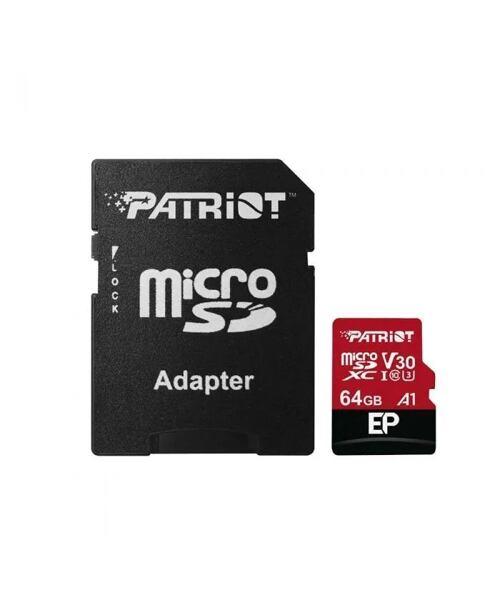 Patriot V30 A1/micro SDXC/64GB/UHS-I U3 / Class 10/+ Adaptér