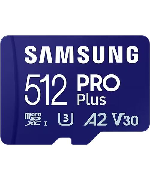 Samsung/micro SDXC/512GB/USB 3.0/USB-A/Class 10/+ Adaptér/Modrá