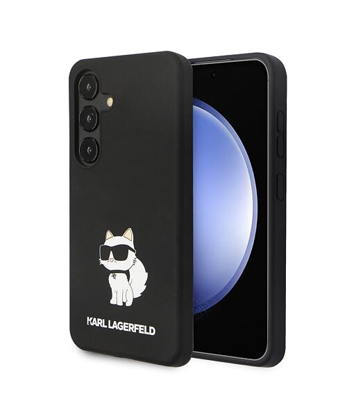 Karl Lagerfeld Liquid Silicone Choupette NFT Zadní Kryt pro Samsung Galaxy S24 Black