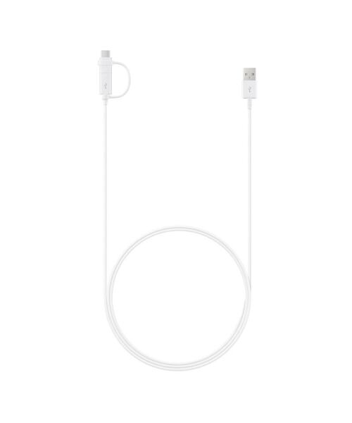 EP-DG930DWE Samsung Combo microUSB Datový Kabel s redukcí USB-C 1.5m White (Bulk)