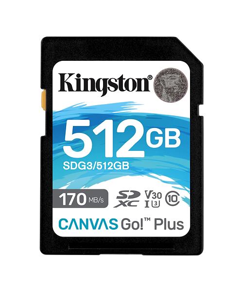 Kingston Canvas Go Plus/SDXC/512GB/UHS-I U3 / Class 10