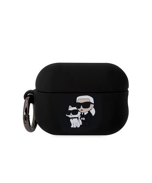 Karl Lagerfeld 3D Logo NFT Karl and Choupette Silikonové Pouzdro pro AirPods Pro 2 Black