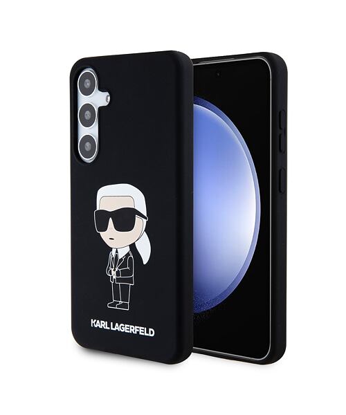 Karl Lagerfeld Liquid Silicone Ikonik NFT Zadní Kryt pro Samsung Galaxy S24+ Black