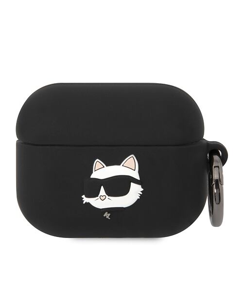 Karl Lagerfeld 3D Logo NFT Choupette Head Silikonové Pouzdro pro Airpods Pro Black