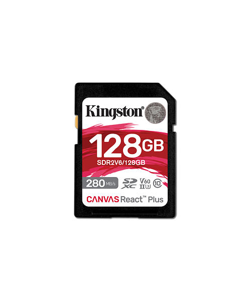 Kingston Canvas React Plus/SDHC/128GB/UHS-II U3 / Class 10