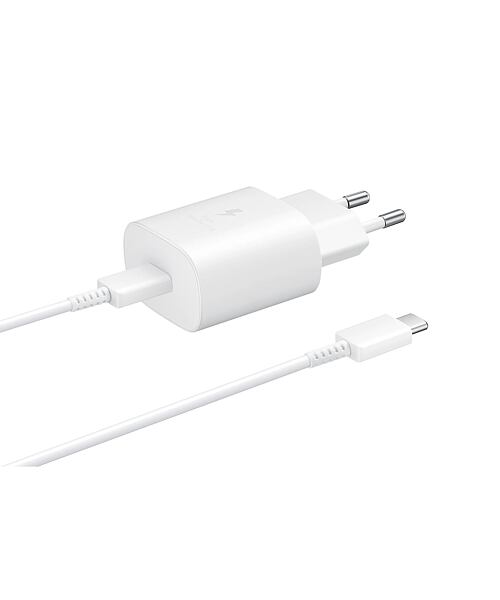 EP-TA800XWE Samsung 25W Cestovní nabíječka + USB-C Datový Kabel White