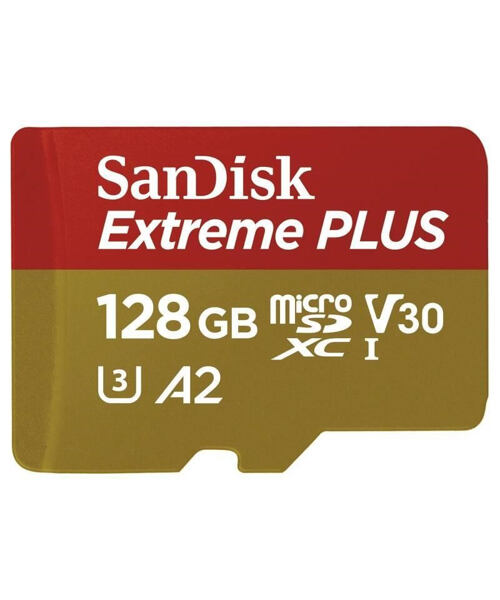 SanDisk Extreme PLUS/micro SDXC/128GB/200MBps/UHS-I U3 / Class 10/+ Adaptér