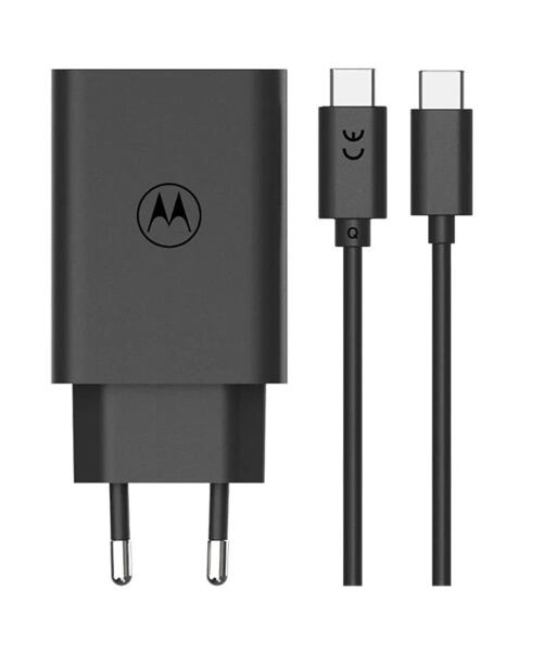 Motorola TurboPower Cestovní Nabíječka 50W Duo USB-C + USB-A vč. USB-C/USB-C kabelu Black