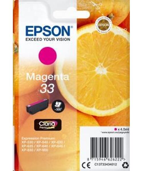 Epson Singlepack Magenta 33 Claria Premium Ink