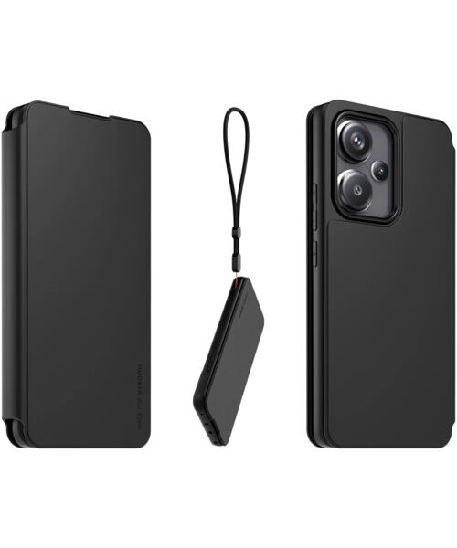 Made for Xiaomi Book Pouzdro s Poutkem pro Xiaomi Redmi Note 13 Pro+ 5G Black