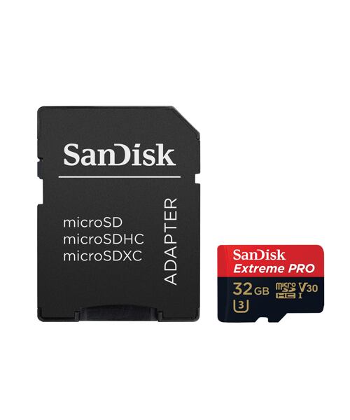 SanDisk Extreme PRO/micro SDHC/32GB/UHS-I U3 / Class 10/+ Adaptér