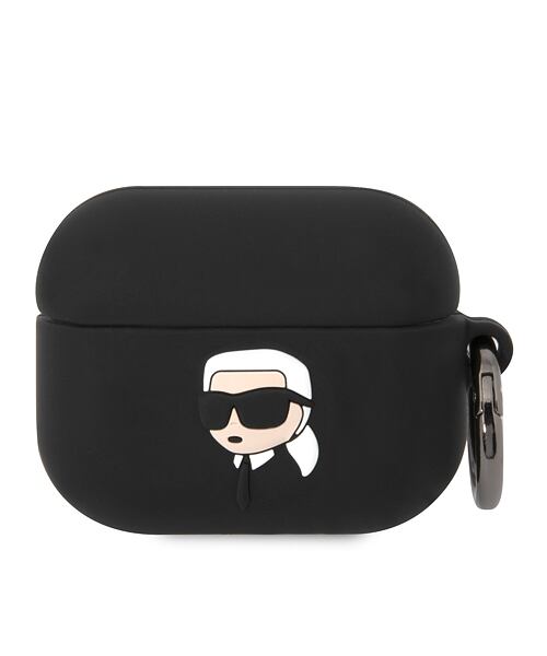 Karl Lagerfeld 3D Logo NFT Karl Head Silikonové Pouzdro pro Airpods Pro Black