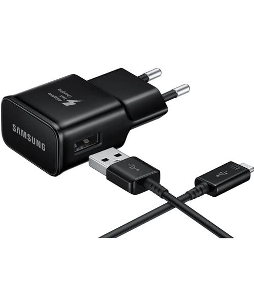 EP-TA200EBE + EP-DG970BBE Samsung 15W Cestovní nabíječka + USB-C Datový Kabel Black (OOB Bulk)