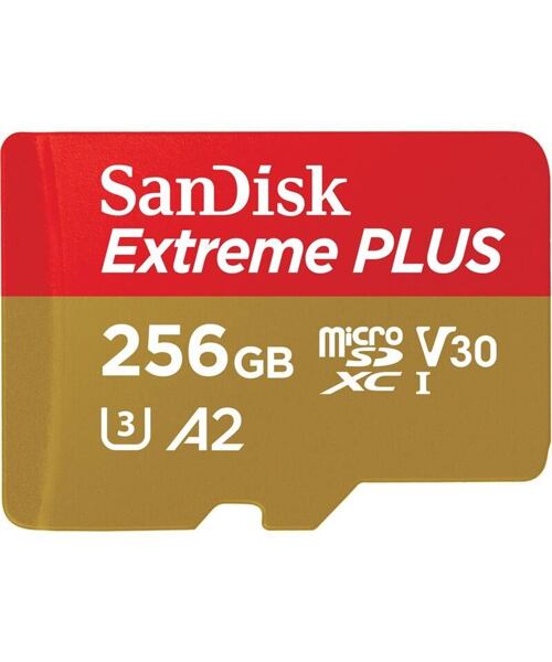 SanDisk Extreme PLUS/micro SDXC/256GB/UHS-I U3 / Class 10/+ Adaptér