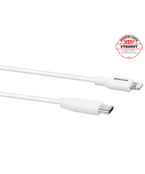 AVACOM MFIC-120W kabel USB-C - Lightning, MFi certifikace, 120cm, bílá