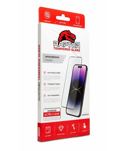 SWISSTEN RAPTOR DIAMOND ULTRA CLEAR 3D TEMPEROVANÉ SKLO PRO XIAOMI REDMI NOTE 13 4G/5G ČERNÉ